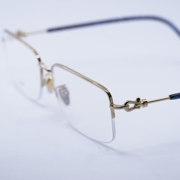 Fred FG50017U 030 Eyeglasses Gold 58mm Rectangle Frame - Picture 2 of 10